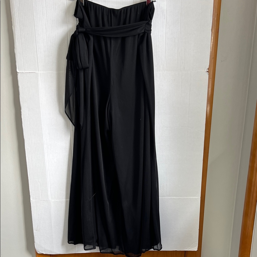 Alex Evenings Black Petite Tie Mesh Pants - Picture 4 of 14